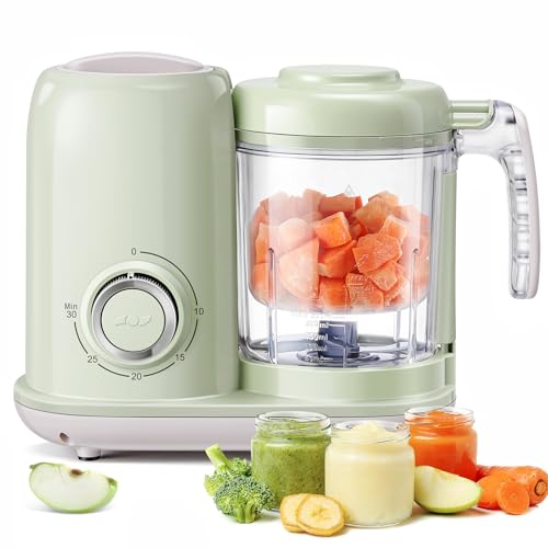 AMZBABYCHEF Baby Food Maker, 4 in 1 Baby Food Processor and Steamer, Puree Blender, Multifunctional...