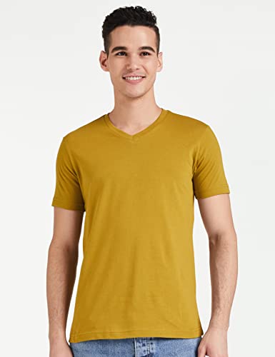 Image of Amazon Brand - Symbol Men's Cotton Solid V-Neck Regular Fit T-Shirt (Pack of 2)