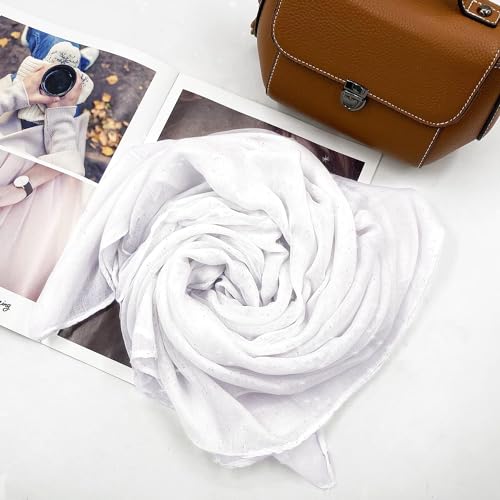 Image of Woogwin Women's Cotton Scarves Lady Light Soft Fashion Solid Scarf Wrap Shawl
