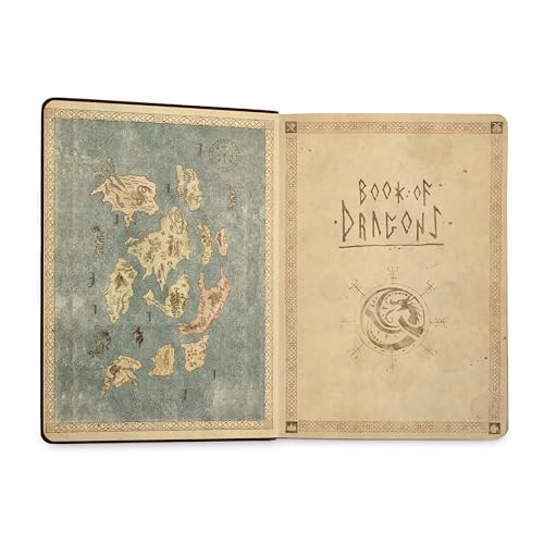 Elbenwald Drachenzähmen leicht gemacht - Notizbuch mit geprägtem Drache auf der Vorderseite DIN A5 80 Seiten Blanko