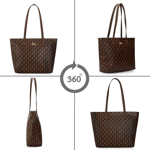 Image of Lavie Women's Mono LL Adele Tote Bag for Women | Tote Handbag for Work | Ladies purse | Stylish Shoulder Bag | Gift for Women