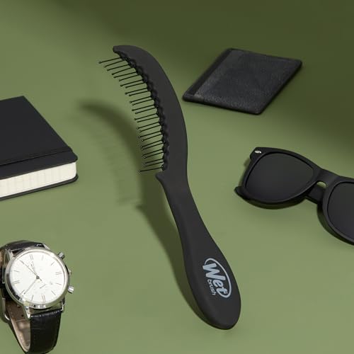 Wet Brush Men's Detangling Comb, Black, Wide Tooth Comb for Dry & Wet Hair, Ultra-Soft IntelliFlex Bristles, Men's Detangler, All Lengths, Everyday Hair Care Routine - image 2