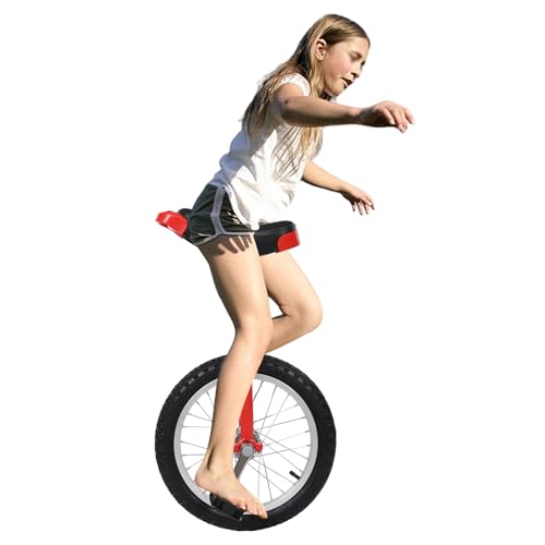Image of 16 inch /24 inch Wheel Unicycle, Wheel Unicycle with Steel Rim Skid-Proof Tire Adjustable Seat Sports Exercise Bicycle for Daily Fitness