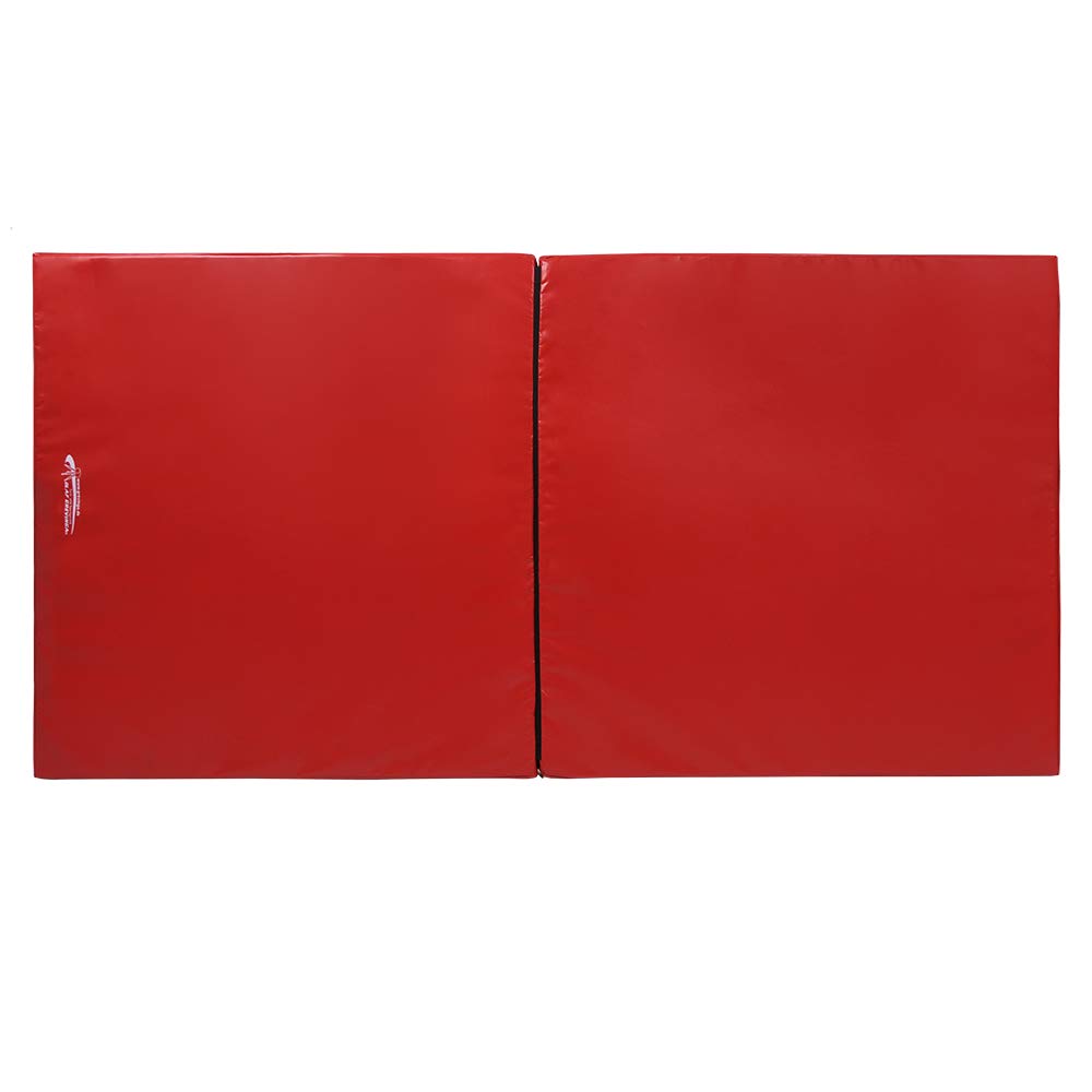 Grevinga Klappbare Turnmatte RG 35 – 200 x 100 x 6 cm - ROT - Made in Germany - Faltbare Gymnastikmatte für Fitness, Sport und Gymnastik, Rutschfest und Platzsparend, Weichbodenmatte