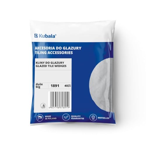 KUBala 1891 - Cuñas para azulejos (40 unidades, poliestireno), color blanco