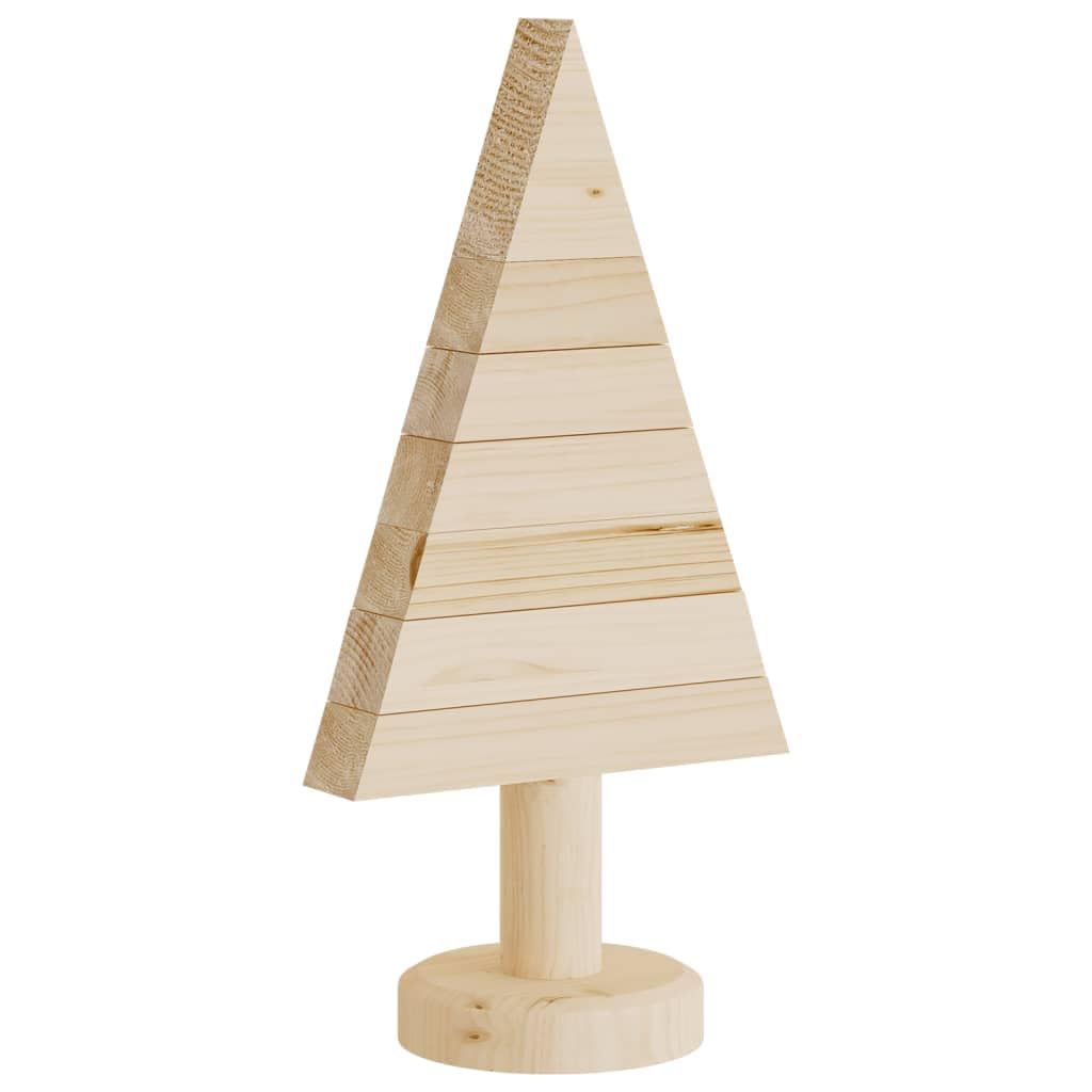Alberi di Natale decorativi in legno, 2 pezzi, 30 cm, in legno massello di pino con supporto, per interni ed esterni protetti, festivi, smontabili, salvaspazio, ideali per l'Avvento e
