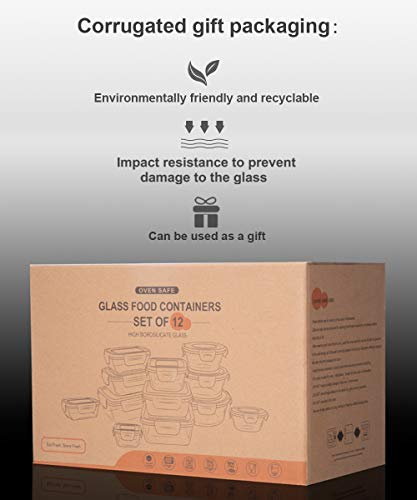 S Salient Airtight Meal Prep Containers For Food Storage [24 Piece] Leak Proof, Bpa Free Glass Bento Boxes For Lunch (12 Lids & 12 Containers) #TOP6