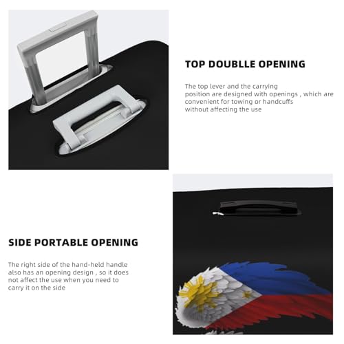 Travel Luggage Cover Wings America And Philippines Flag Fashion Washable Baggage Suitcase Protector Fit For Luggage Small4