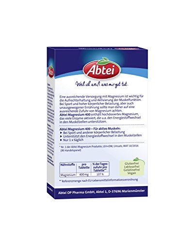 Magnesiumtabletten Abtei 400 mg – Hochdosiertes Nahrungsergänzungsmittel