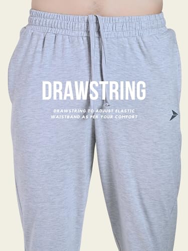 Image of FITINC Soft Cotton Joggers for Men | Regular Fit Summer Jogger for Gym, Running, Walking, Training with Zipper Pockets & Cuffed Ankles for Casual Outings