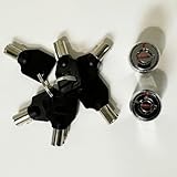 RiKey Security - 2X Storage Cylinder Locks KEYED Alike with 3 Tubular Keys for Roll-up Door Unit Secure 19mm