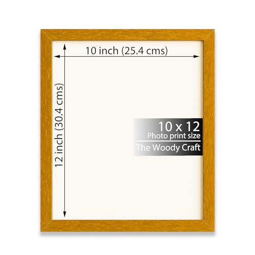 Image of Photo Frame 10x12 inch | Orange Photo Frame For Wall Designed For Contrast | Wall Photo Frames For Home Decoration | Wooden Frame With Artistic Cut | Birthday Photo Frames For Gifting Ideas
