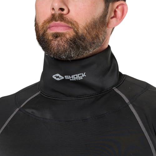 Shock Doctor Compression Shirt with Neckguard for Hockey with Integrated Neck Guard. for Adult Men4