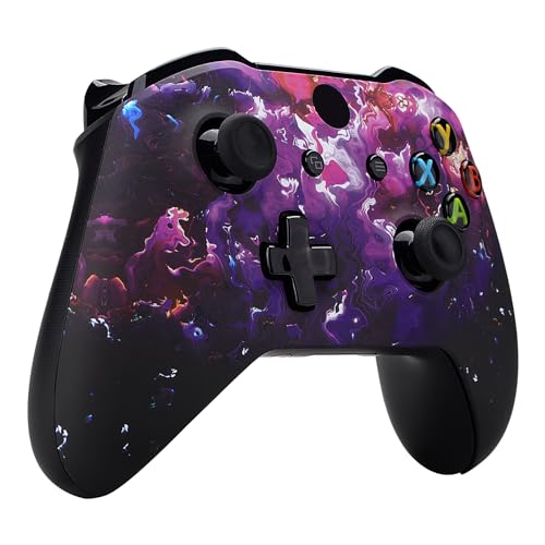 eXtremeRate Carcasa para Xbox One S X Accesorios Funda Delantera Protectora de la Placa Frontal Cubierta Antideslizante para Xbox One X S Control-Model 1708 (Lava Surrealista) - imagen 4