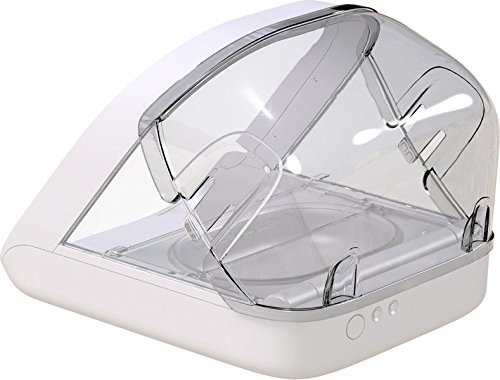 Oxycute Capot à clipser pour oiseaux et petits animaux, Nourrisseur suspendu transparent blanc
