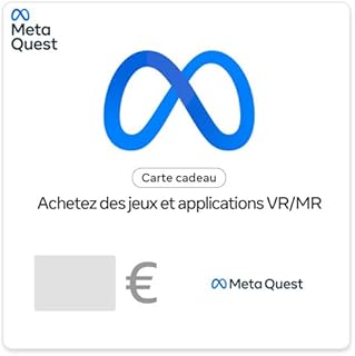 Carte cadeau numérique Meta Quest (pour les applications, jeux et expériences) - par email - valable en France