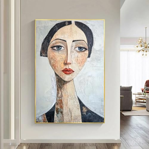 Décoration murale toile portrait abstrait habiller un mur vide