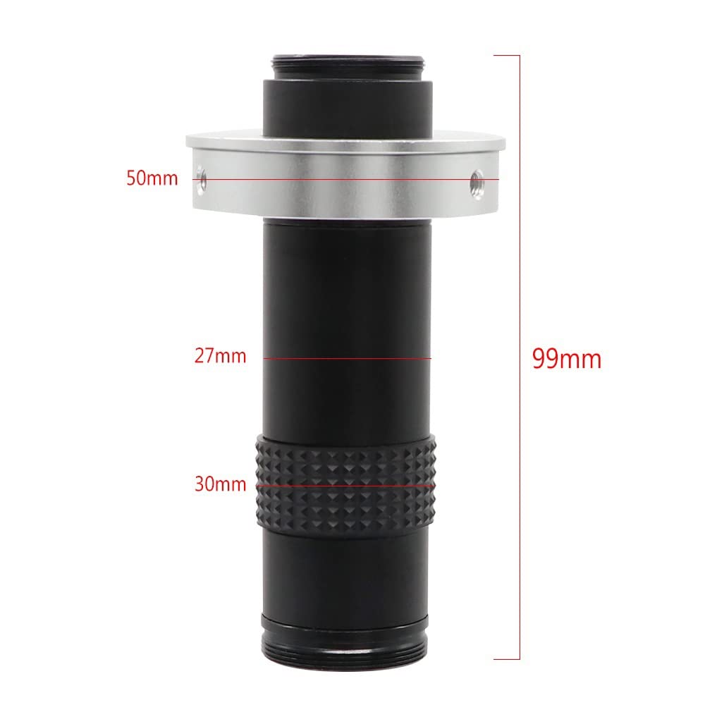 38MP 1080P 60FPS HDMI USB przemysłowa cyfrowa elektroniczna kamera mikroskopowa wideo 120X Obiektyw z mocowaniem C z 56 LED Ring Light oświetlacz (kolor: 40mm-120X czarna LED)