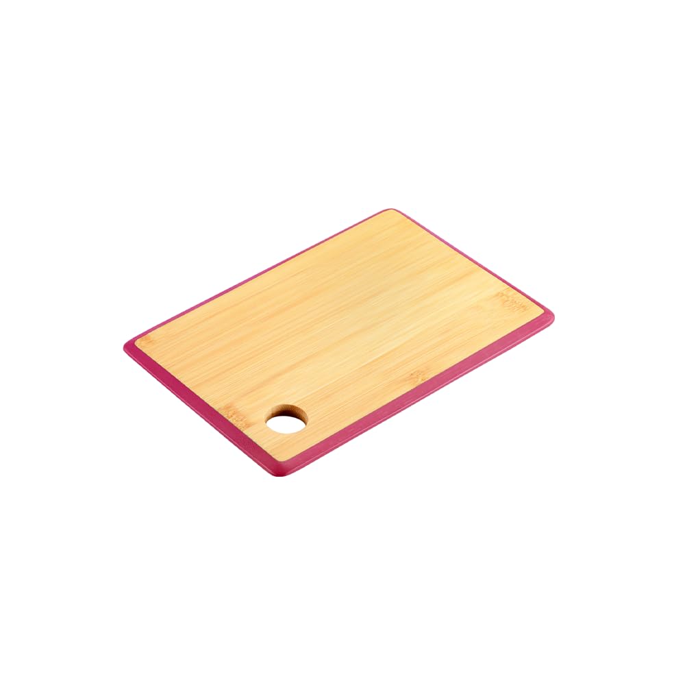 KESPER Bamboo Chopping Board, Dimensions: 23 x 15 x 1 cm, Colour: Brown, Berry, 58264
