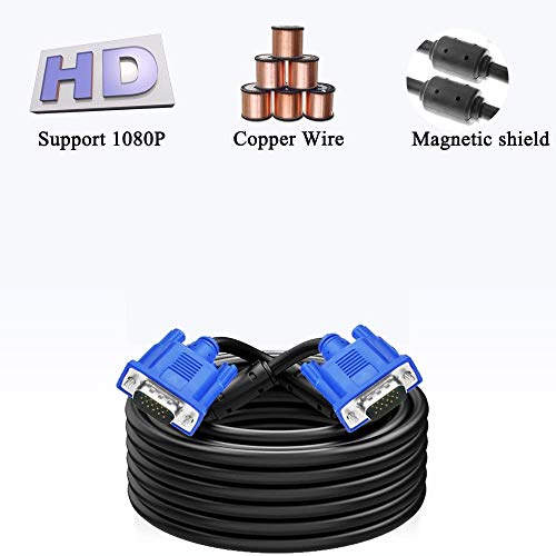 LS LAPSTER Quality Assured Male to Male VGA Cable 1.5 Meter, Support Monitor/PC/LCD/LED, Plasma, Projector, TFT (LST-VGACBLE-1.5M) LS LAPSTER Quality Assured Male to Male VGA Cable 1.5 Meter, Support Monitor/PC/LCD/LED, Plasma, Projector, TFT (LST-VGACBLE-1.5M)