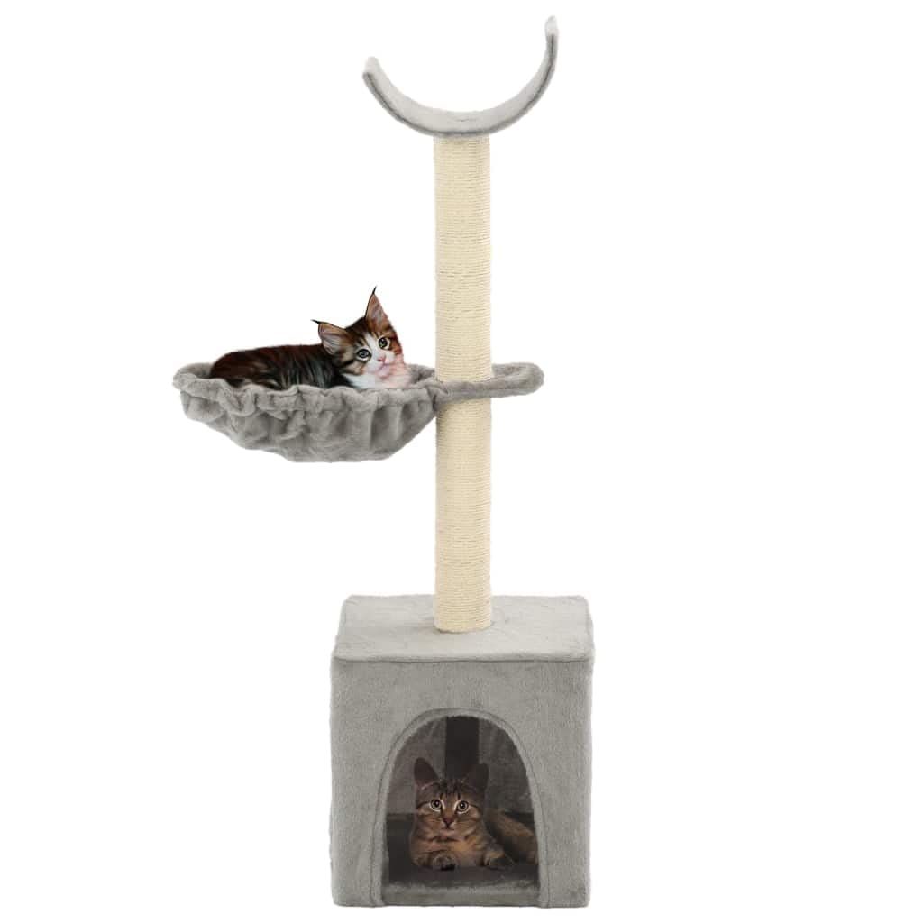 Chusui Rascador para Gatos con Poste de sisal, Arbol para Gatos, Gatos Accesorios, Arranhador para Gatos, Arbol Rascador Gatos, 105 cm Gris