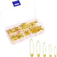 150pcs Safety Pins Gold Safety Pins for Clothes Safety Pin Assorted Sizes Large Big Mini Small Safety Pin Stainless Steel 1.5 Inch Quilting Pins for Sewing Tag Craft Arts