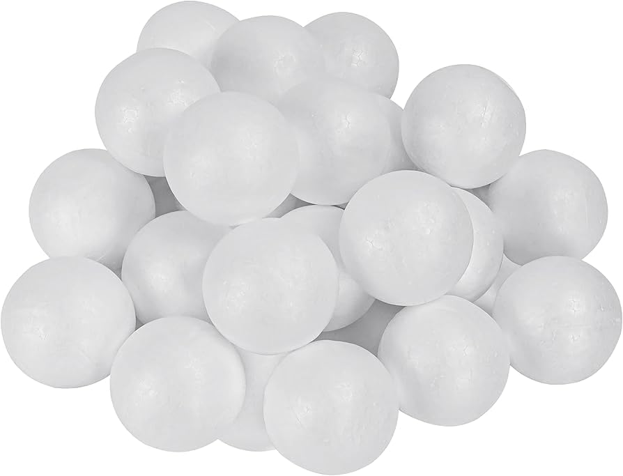 Crafts UK - Bolas de poliestireno de 40 mm y 4 cm, paquete de 10 unidades, espuma de esfera sólida para manualidades, decoración, escuela infantil