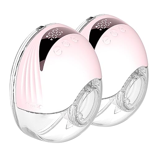 個ハンズフリー搾乳器ウェアラブル電動搾乳器軽量 LED ディスプレイ付き 4 モード & 12 レベル