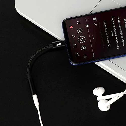 Image of Dyazo Type C to 3.5 Mm Audio Earphone Jack Adapter /Converter Plug Compatible for Oneplus 8, 8pro / 7,7pro, 7t /6t, Nord OnePlus Nord 2 /9 / 8T / 8 Pro 6T, Black (Pack of 2), (DZ 508 (2 Pack))