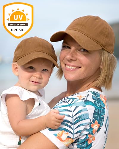 FURTALK Toddler Baseball Hat Kids Boys Girls Adjustable Washed Cotton Baseball Cap with Ponytail3