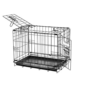 Precision-Pet-Products-Two-Door-Provalue-Wire-Dog-Crate-19-Inch-For-Pets-up-to-15-lbs