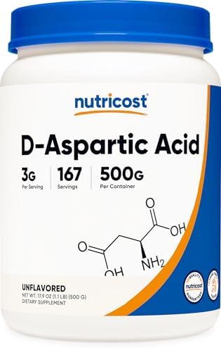 Nutricost D-Aspartic Acid (DAA) Powder 500G – DAA Supplement