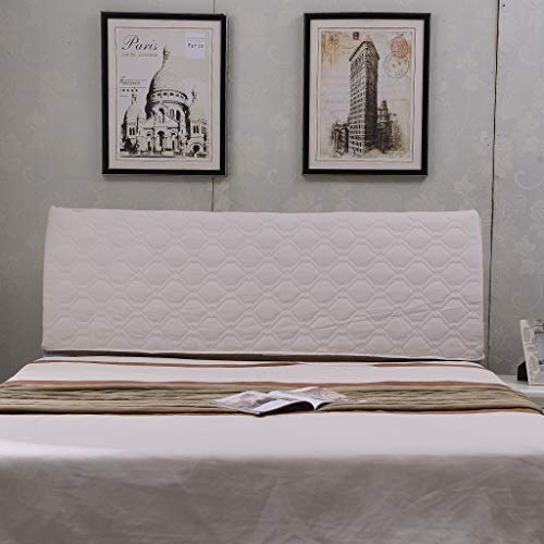 Image of Optimmuss Strethable Quitled Bed Headboard Slipcover Bed Head Cover Cream 59inch