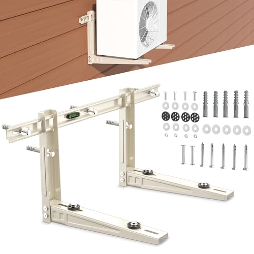 Toutgood Mini Split Wall Mounting Bracket, Heavy-Duty Wall Bracket for 7000 Btu to 12000 Btu Outdoor Ductless Minisplit Air Conditioner AC Heat Pump Systems, Max 400 Lb Capacity