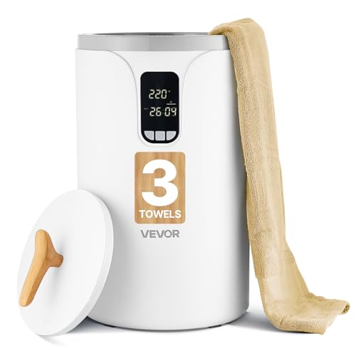 VEVOR Chauffe Serviettes 20 L, Seau Sèche-Serviettes pour Salle de Bain Spa, avec Écran LED,...