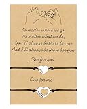 BOCHOI Pinky Promise Mother Son Bracelets Set for 2 Mom and Son Bracelet Matching Heart Distance Bracelets Jewelry Birthday First Day of Back to School Bracelet Mommy and Me Mothers Day Gifts