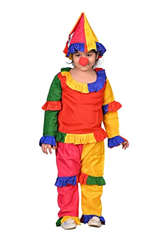 Image of BookMyCostume Clown Joker Fancy Dress Collection - Colorful Circus Performer & Funny Character Outfits for Boys and Girls - Ideal for School Annual Day, Role-Play, Birthday Events & Halloween Costume