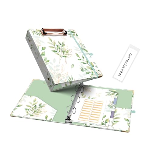 Mini classeur avec porte-bloc floral et intercalaires de bureau