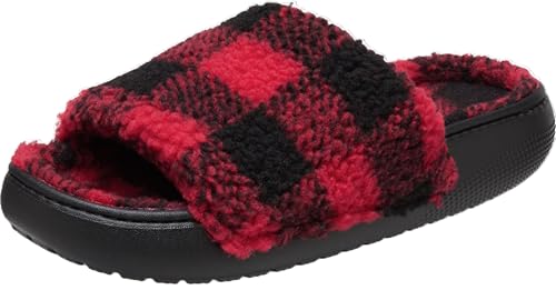 Crocs Unisex-Adult Classic Cozzzy Buffalo Check Sandal