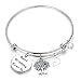 FEELMEM Bracelet Gift For Grammy Best Grammy Ever Expandable Wire Bangle Grandma Gift (Silver)