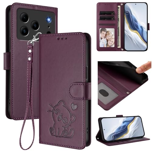 �X�}�z�P�[�X �Ή��@�� for Doogee Note 56 (Pro) / Note 56 Plus �������[�h�y�t���b�v�X�^���h�J�[�h�z���_�[�E�H���b�g�}�O�l�b�g�N���X�v�t�H���P�[�X�z Violet