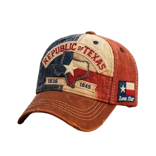 Cappellino Retrò Texas 1836 - Design Classico, Berretto Regolabile Con Visiera Curva Con Emblema Della Stella Solitaria, Opzione Comoda Per Uomini E Donne, Uso Quotidiano, Souvenir Di Viaggio, Seguaci