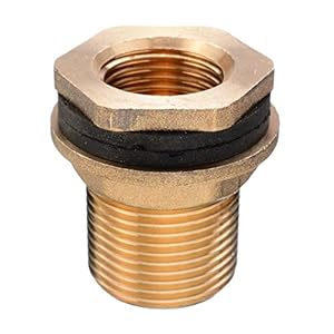 PYouo-Messing pijp gezamenlijke Theaded Tank Slang Adapter Voor Aquarium Luchtpomp Supplies, 1/2 “Vrouwelijke 3/4” Mannelijke Soild Messing Water Tank Connector, Dik materiaal