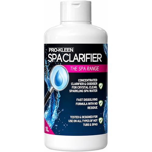 Pro-Kleen MY1611 Spa Clarifier for Pools and Hot Tubs- Achieve Brilliant Sparkling Water-Improves Filter Performance & Efficiency Clears Cloudy Water 1L Clear