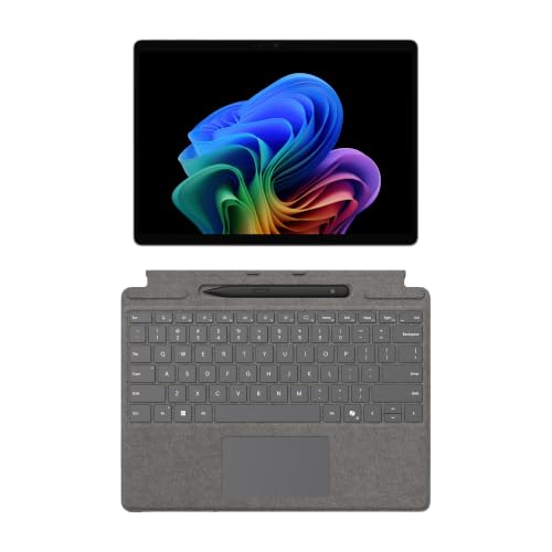 Image of Microsoft Surface Pro (2026), 13-inch Premium Performance 2-in-1 Laptop, Snapdragon X2 Plus Processor, OLED Touchscreen Display, 16GB RAM, 256GB SSD Storage, Win 11, Platinum, Keyboard & Pen Bundle