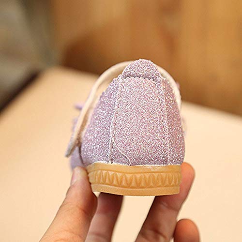 Rhinestone Buckle Ballerina Flat Infant Baby Walking Shoes Moccasins Infant Baby Boys Girls Slippers Purple #TOP6