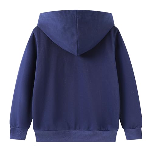 Image of HILEELANG Boy Hoodie Sweatshirt Zip-Up Cotton Casual Pocket Jacket Spring Fall Clothes