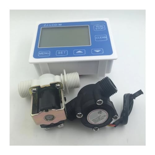 Compteur de débit d'eau G1/2" avec suivi LCD en temps réel et électrovanne