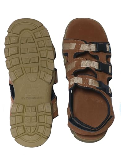 Image of Men's Suede Sports Sandals | Adjustable Strap Design | Lightweight Airmix Sole | Comfortable Sandals | Anti-Slip Casual Footwear | Tan-8
