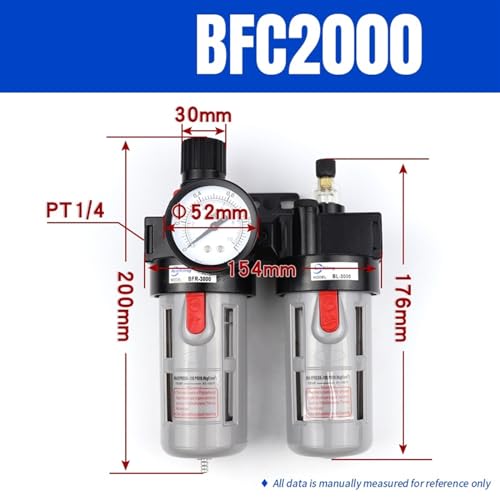 Filtro neumático para compresor de aire y regulador BFC2000 3
